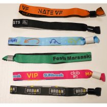 Plain Fabric - Festival Red Shapes - Black Barrel Lock - Standard