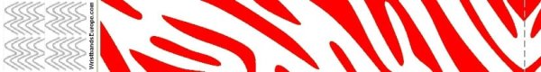 Plain Tyvek Zebra Red Wristbands