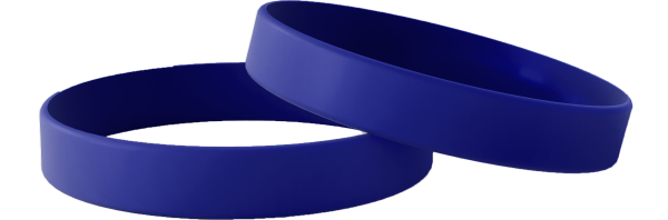 Plain Dark Blue - Plain Silicone Wristbands
